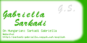 gabriella sarkadi business card